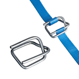 Wire Strapping Buckles Light Duty Silver, 12mm, 2.5 Gauge, Pack of 2000